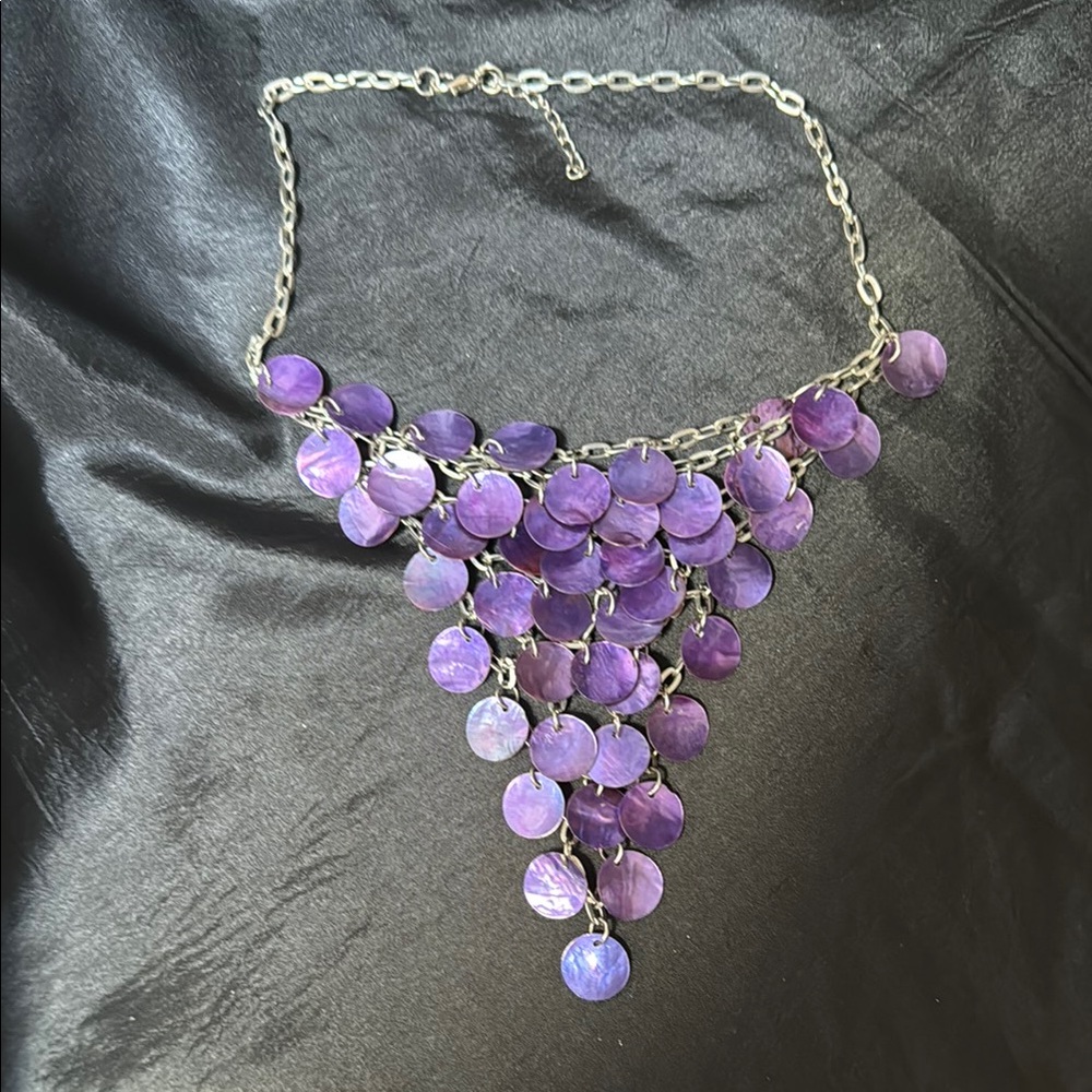 Chic Purple Statement Necklace